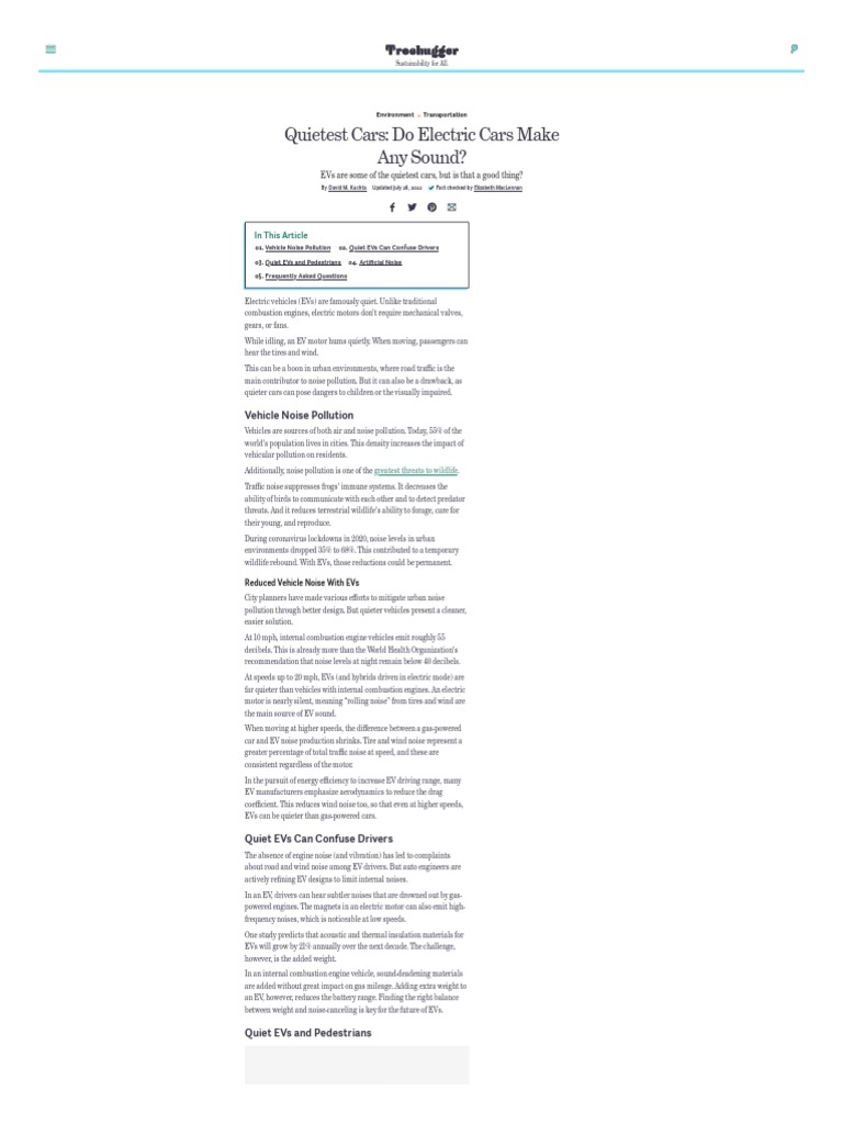 WWW Treehugger Com Do Electric Cars Make Noise 5205280 Text Why 20are