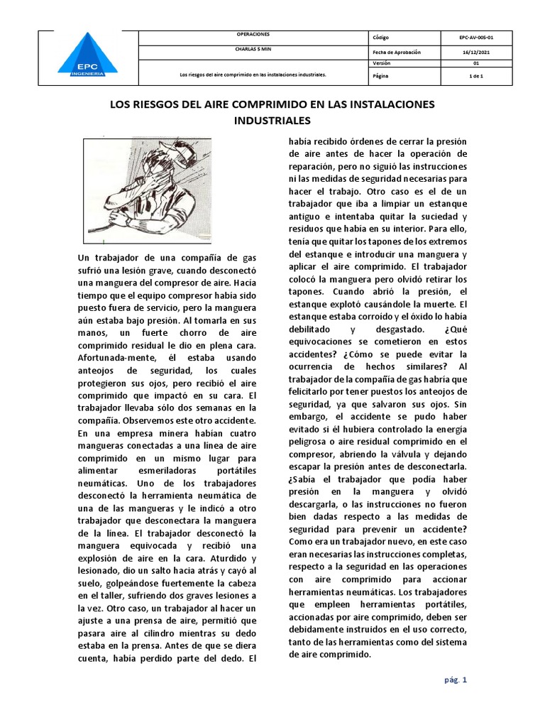 Charla Seguridad 5 Min Pdf