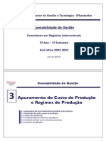 Gestão de Custos na Produção