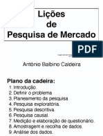 Lições de Pesquisa de Mercado - Cap. I A III