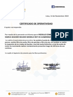 Certificado de Operatividad Rodillo de 800KG Wacker Neuson