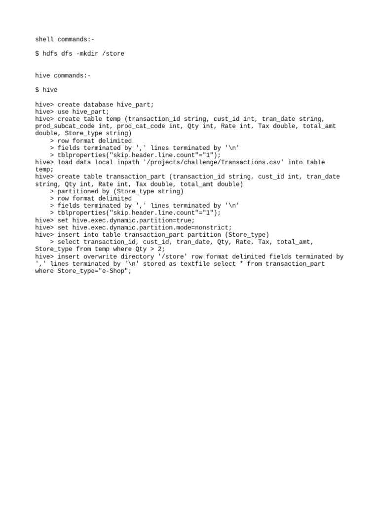 Hive Create Table With Partition