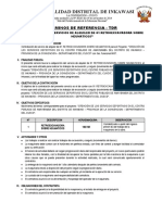 GRASS Y LOSA - T.D.R Servicio de 01 RETROEXCAVADORA SOBRE NEUMATICOS