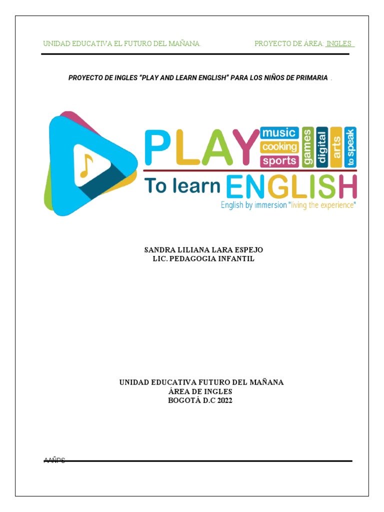 proyecto-de-area-ingles-primaria-2022-pdf-aprendizaje-idioma-en