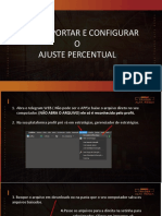 Como Importar E Configurar O Ajuste Percentual