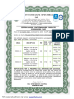 CERTICADO CABO MARINO WNX 13 Mts WNX 652