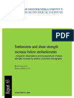 SGI - Report Nr.63 - (2003) - Settlements and Shear Strength Increase Beow Embankments
