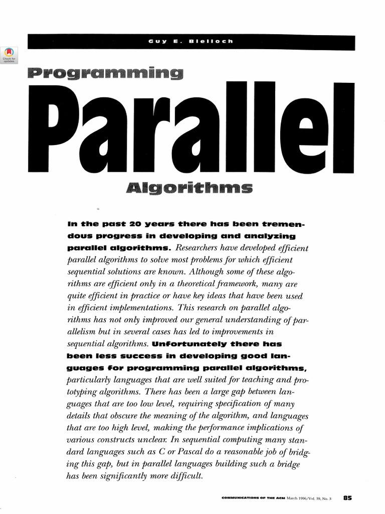 Programming Algorithms | PDF | Algorithms | Parallel Computing