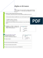 Multiples Et Diviseurs