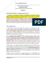 CONSTITUCIÓN PASTORAL GAUDIUM ET SPES, No 1 Y 22