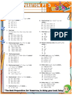 Soal Preparation Aljabar