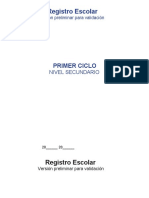 Registro Primer Ciclo 2 Segundo Grado