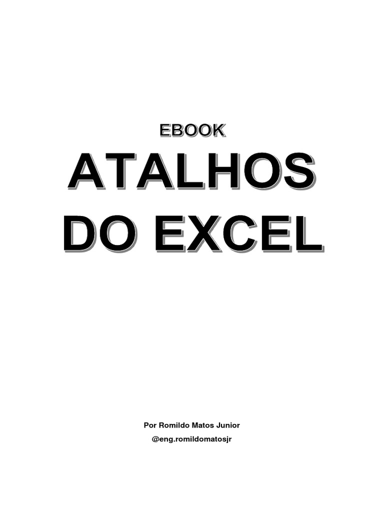 Ebook atalhos do excel pdf janela inform tica teclado de computador