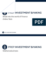 Prep Investment Banking - Online Tests Sample Questions