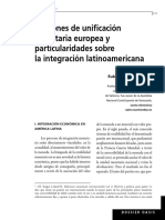 Lecciones de Unificación Monetaria Europea y Particularidades Sobre La Integración Latinoamericana