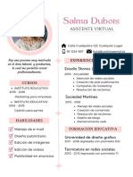 Curriculum Profesional Juvenil Femenino Rosado