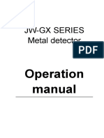 Operation Guide for JW-GX Series Metal Detectors