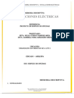 Memoria Descriptiva Electricas Aprobada