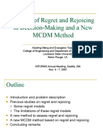 Regret&Rejoicing in MCDA INFORMS2007