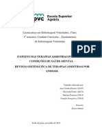 Trabalho de FEV - O efeito das terapias assistidas por cães em condições de saúde-mental 