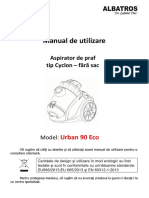 Manual de Utilizare Aspirator Fara Sac Albatros Urban 90 Eco