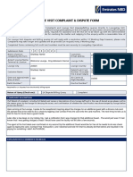 Lounge Key and Complaint Dispute Form