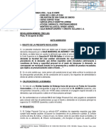 Auto admisorio que admite medida cautelar de embargo fuera de proceso en forma de secuestro conservativo por S/ 42,555.14