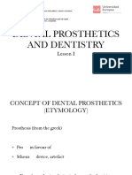 Lesson - 1-Dental Prosthetics and Dentistry
