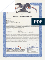 FDA Registration Certificate for DuoLife S.A