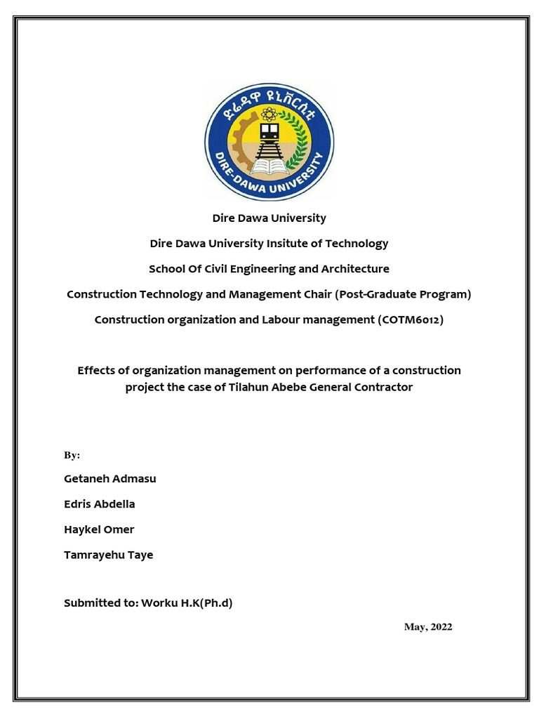 Labor Project Final Term Paper | PDF | Leadership | Procurement