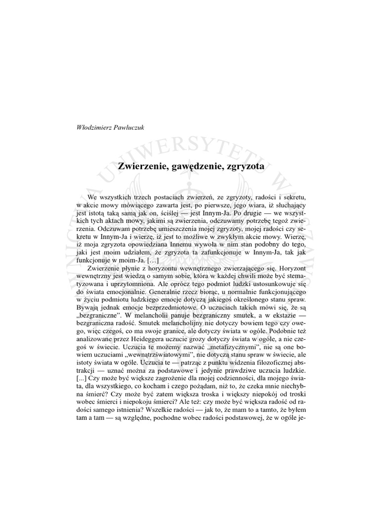 Antropologia Slowa ZwierzenieGawedzenieZgryzota PDF