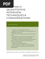 (O) CH11 - Quantitative Interview Techniques & Considerations