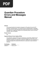 Guardian Procedure Errors and Messages Manual