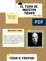 El Tema de Nuestro Tiempo, Ortega y Gasset - Kelsy Abreu 1014-1279 Infográfia