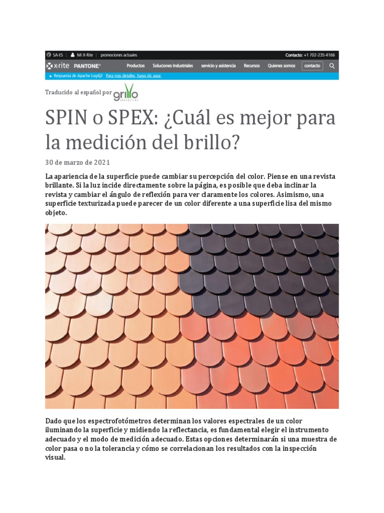SPEX o SPIN en Medición Con Espectrofotómetro Esférico PDF Color