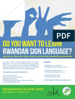 RNUD - Rwandan Sign Language Course - Flyers