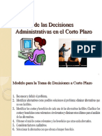 Estudio de Las Decisiones Administrativas en El Corto Plazo