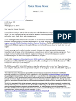 Senator Joni Ernst Letter Re: Federal Employees Defrauding COVID Relief Programs