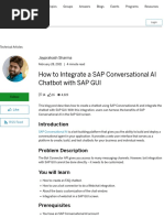 How To Integrate A SAP Conversational AI Chatbot With SAP GUI