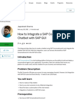 How To Integrate A SAP Conversational AI Chatbot With SAP GUI