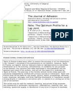 The Journal of Adhesion: To Cite This Article: B. W. Cherry & N. L. Harrison (1970) Note: The Optimum Profile For A