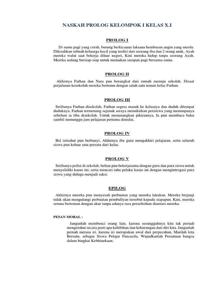Naskah prolog kelompok i kelas x pdf