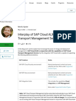 Interplay of SAP Cloud ALM and SAP Cloud Transport Management Service