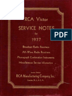 RCA Victor Service Notes 1937