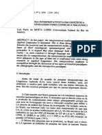 MOITA LOPES, L. P. Pesquisa Interpretativista em Linguística Aplicada