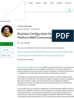 Business Configuration For SAP Cloud Platform ABAP Environment