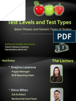 Test Levels and Types