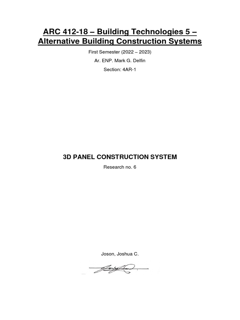 Panel Construction System Pdf Concrete Thermal Insulation