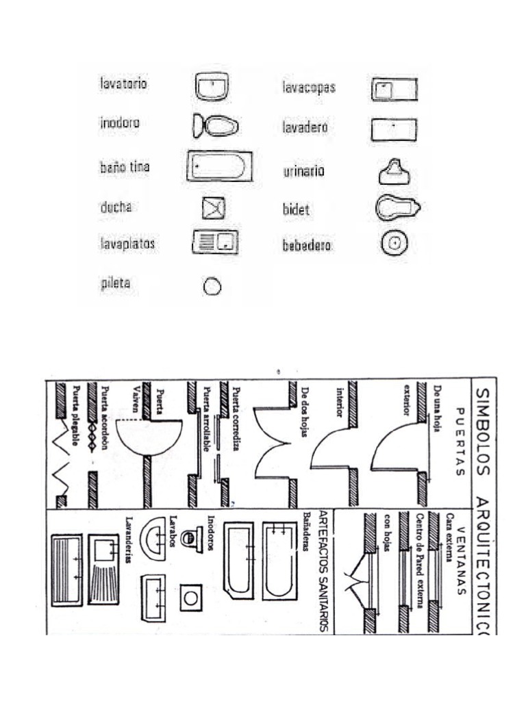 Simbología Arquitectónica | PDF