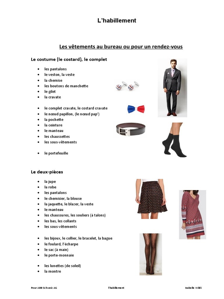 Guide de l'habillement professionnel | PDF